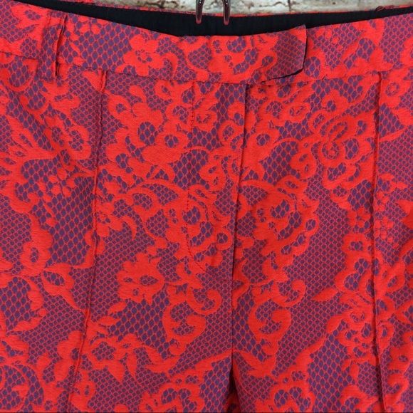 Topshop Florescent Lace Print Floral Trousers 6 - Picture 2 of 7